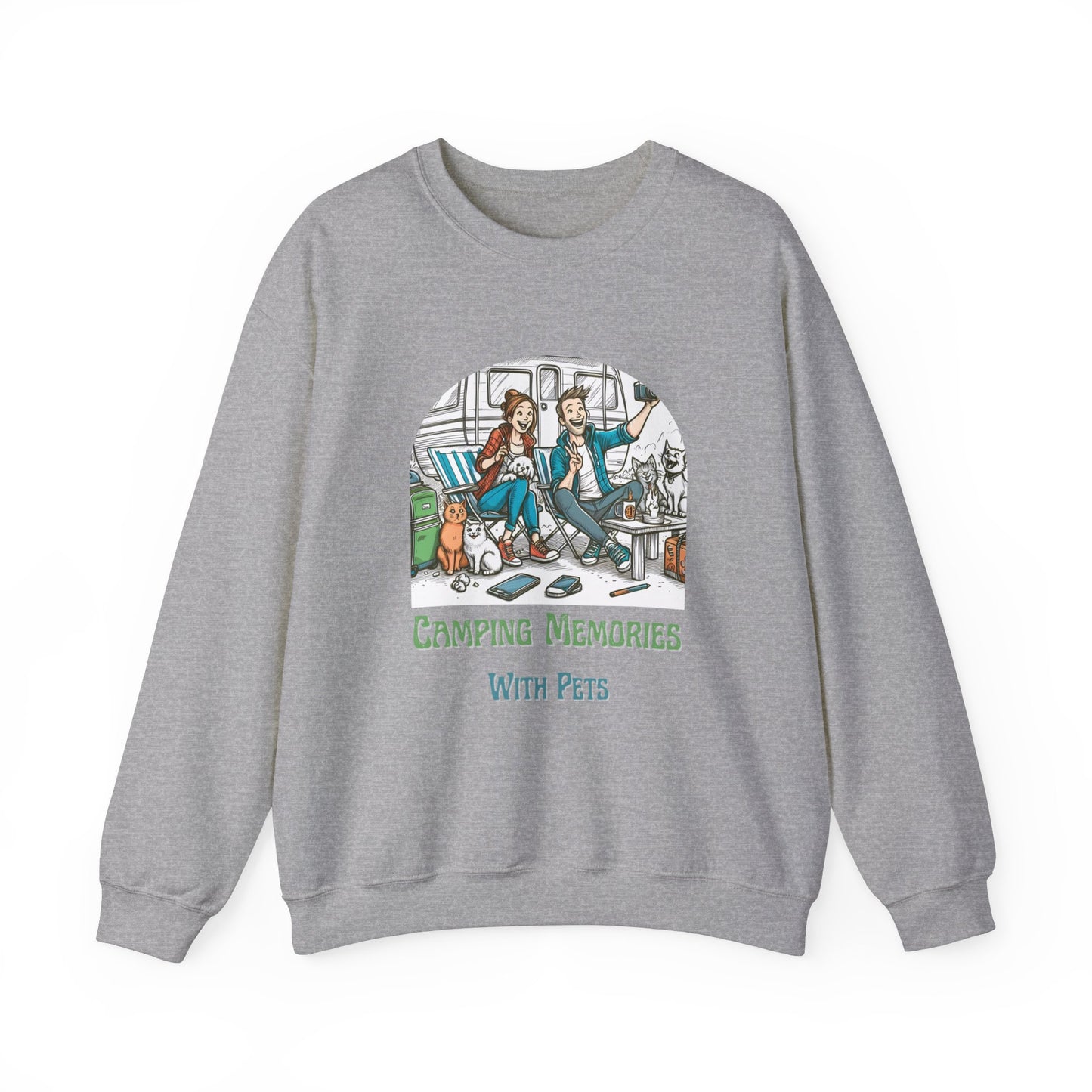 Camping Memories With Pets – Dog Lover Camping Unisex Sweatshirt
