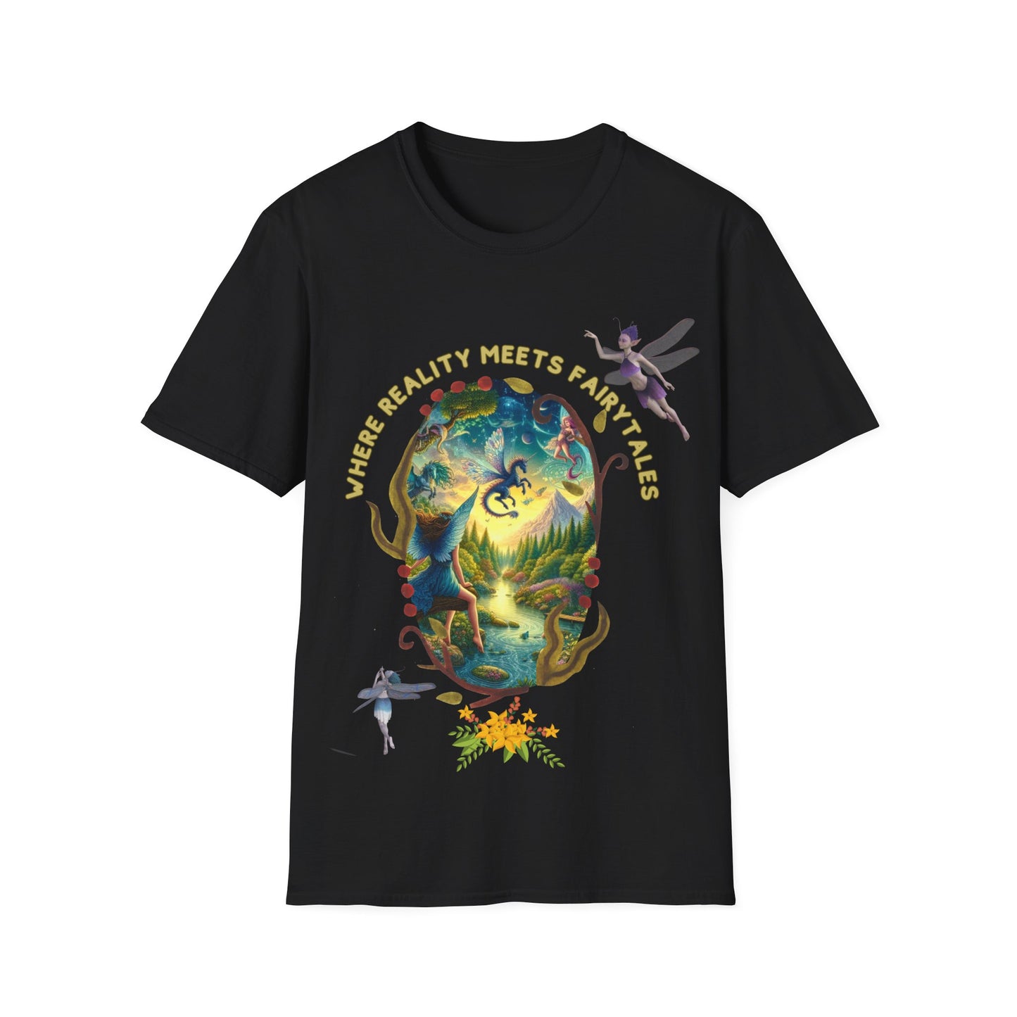 Where Reality Meets Fairytales – Magical Nature Fantasy Unisex T-Shirt