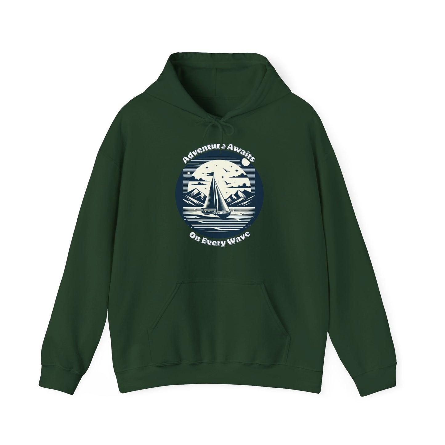 Adventure Awaits on Every Wave – Nautical Sailing Hoodie