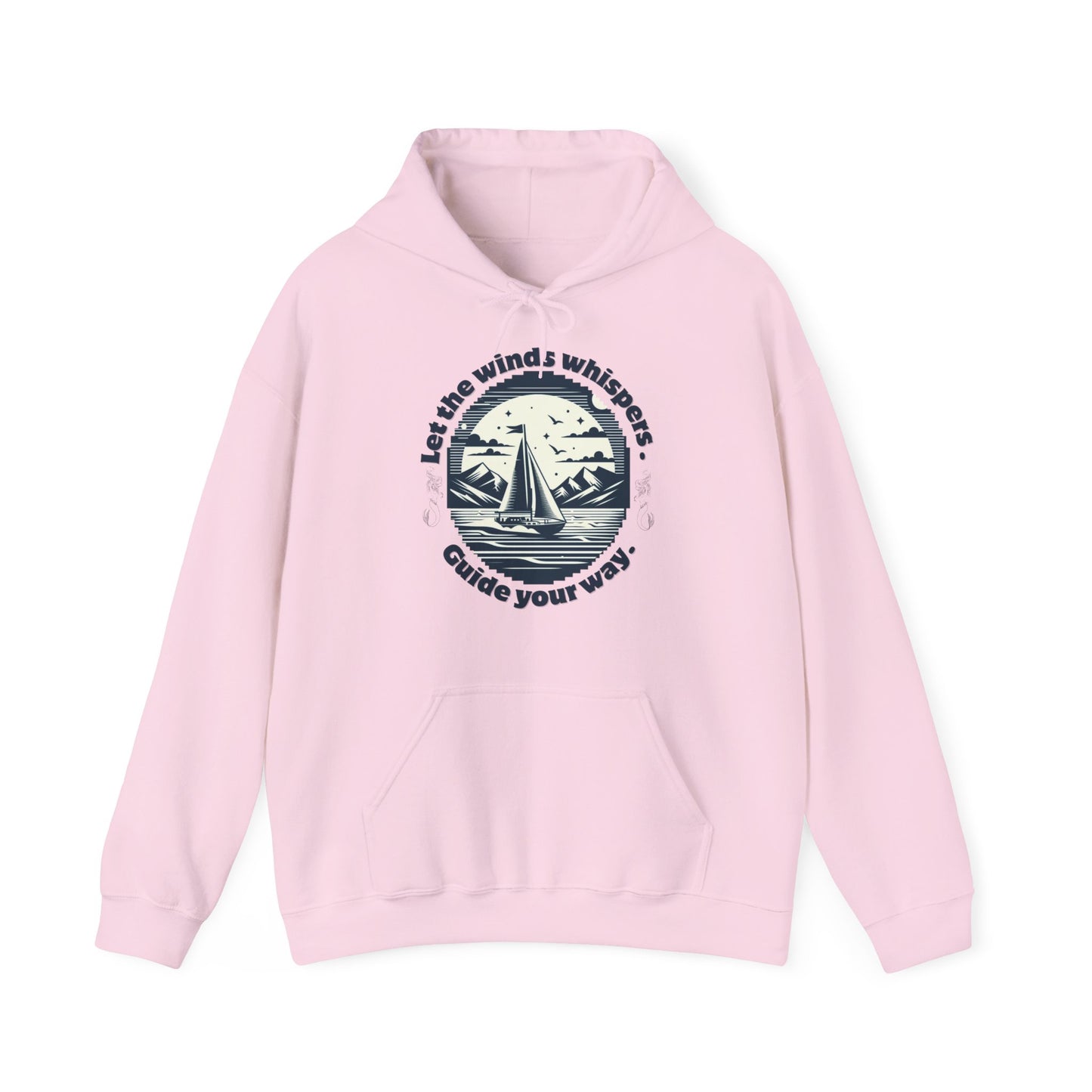 Let the Wind’s Whispers Guide Your Way – Coastal Sailing Graphic Unisex Hoodie