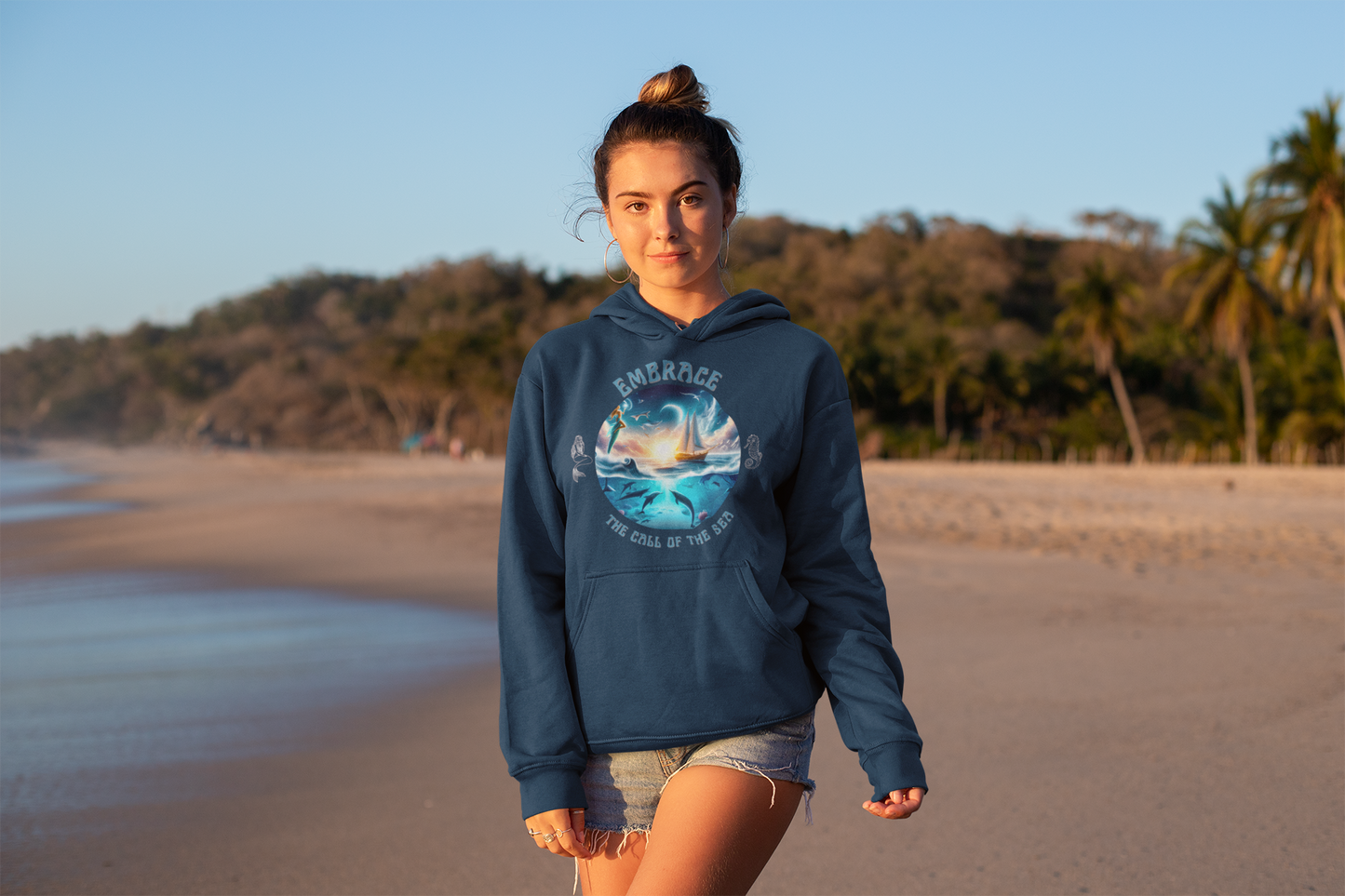 Embrace the Call of the Sea – Nautical Sailing Graphic Unisex Hoodie