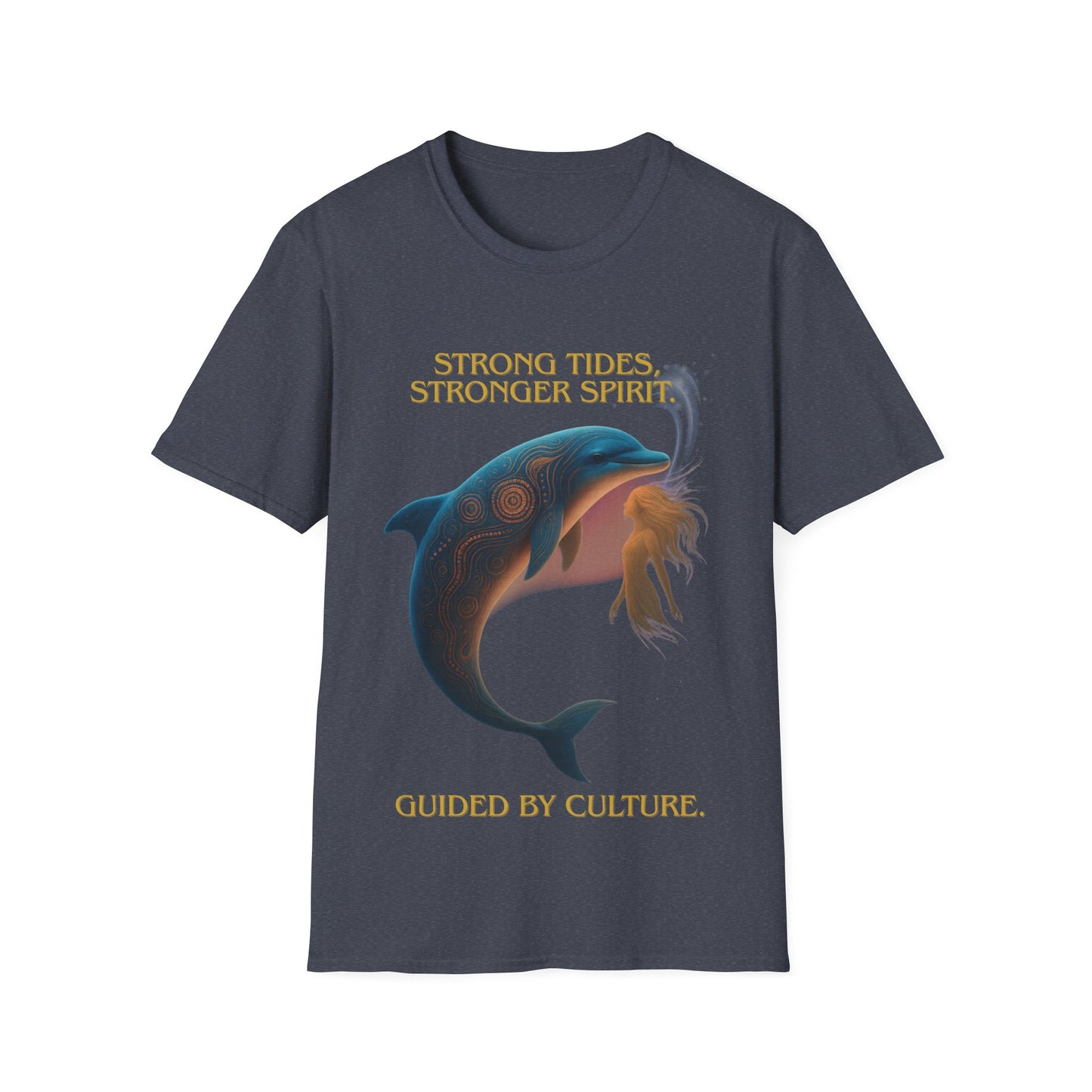 Strong Tides, Stronger Spirit” Aboriginal Dolphin & Spirit T-Shirt