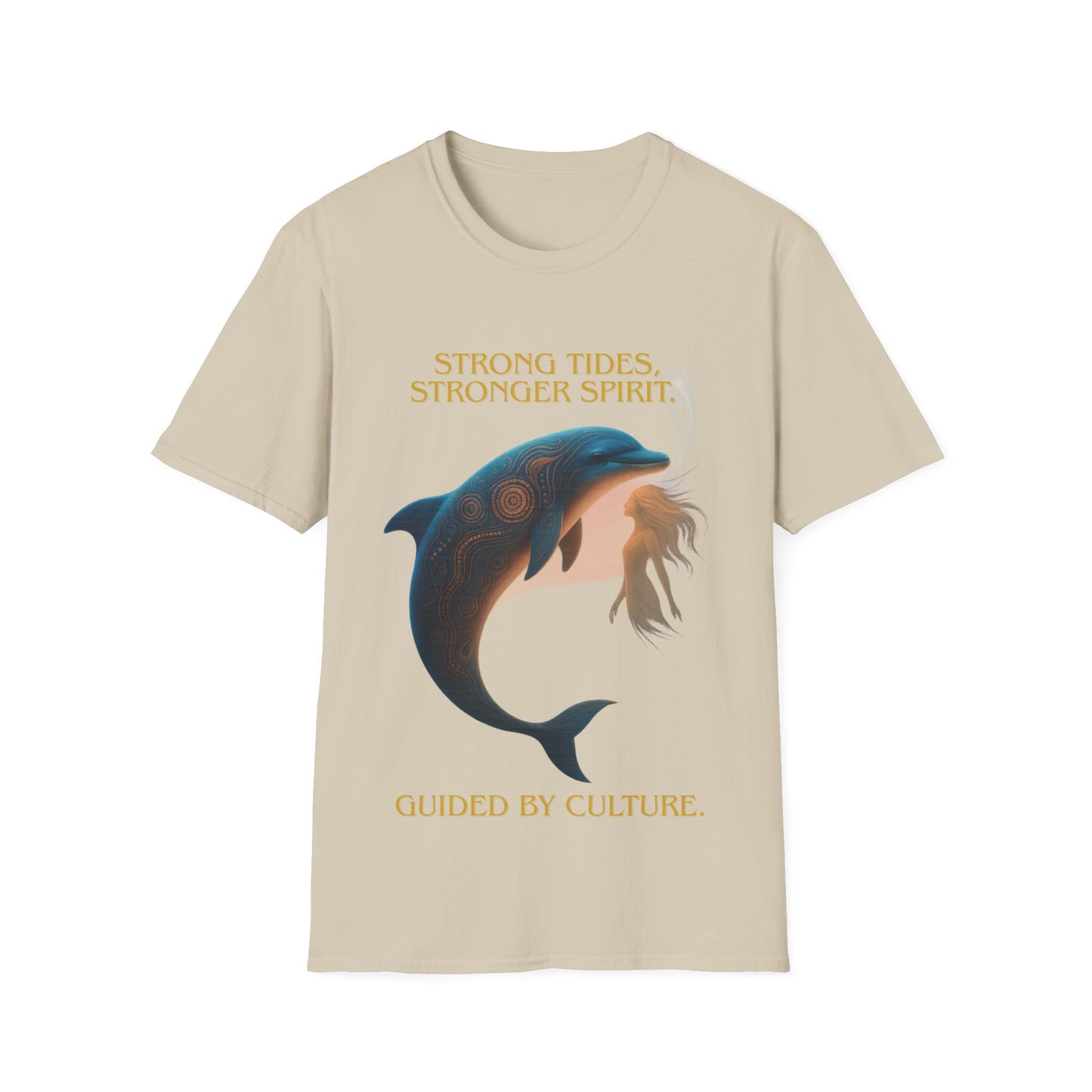 Strong Tides, Stronger Spirit” Aboriginal Dolphin & Spirit T-Shirt