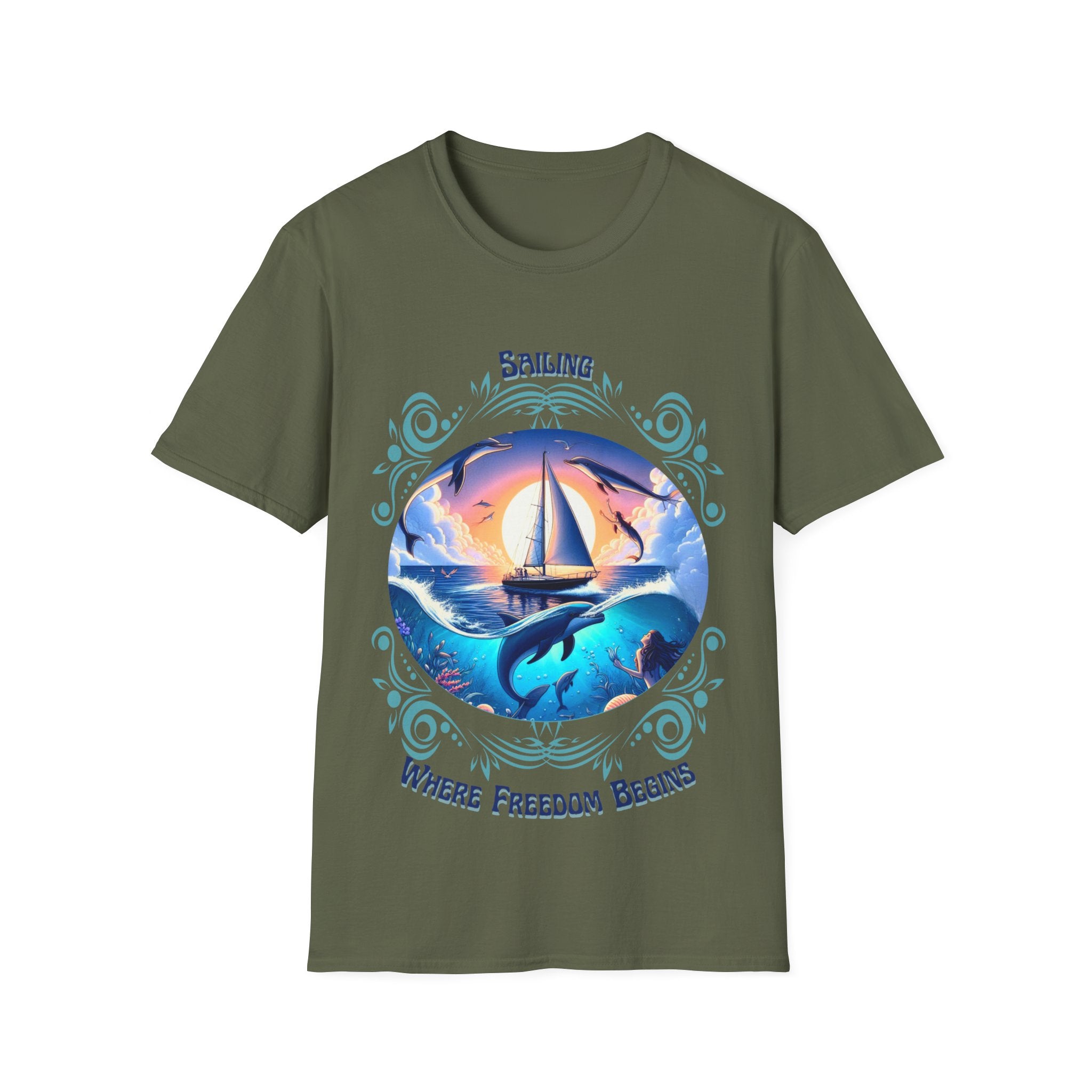 Freedom Begins Sailing Tee