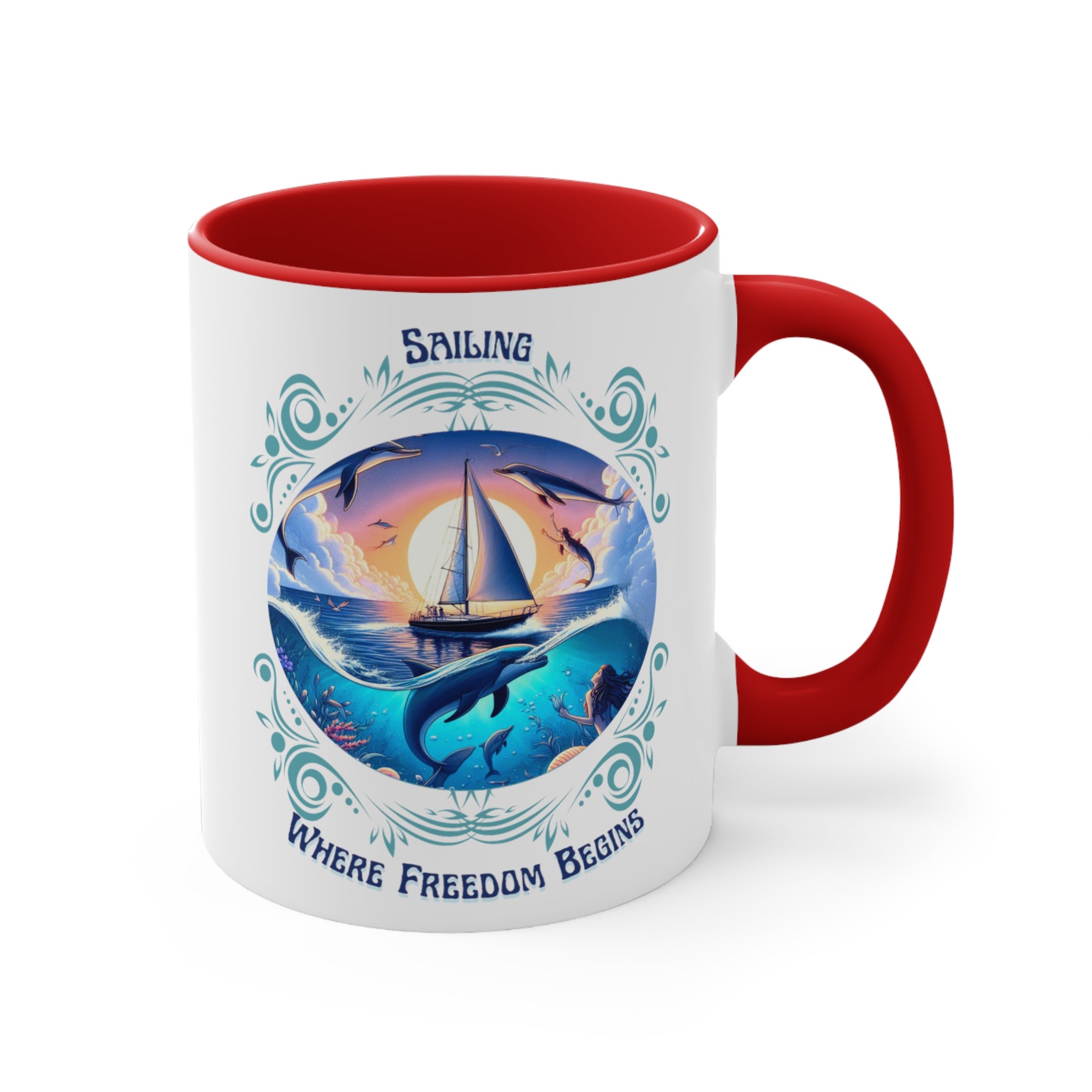 Freedom Begins Sailing Mug