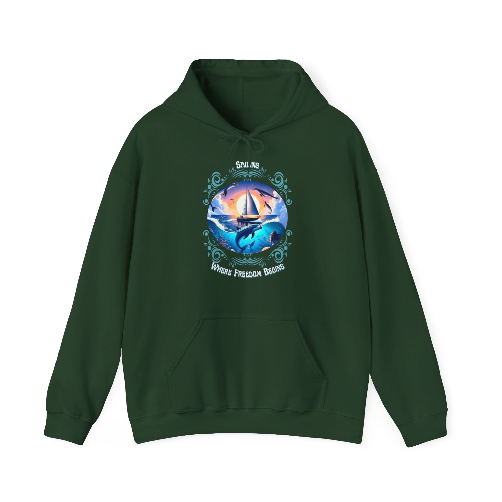 Freedom Begins Sailing Hoodie