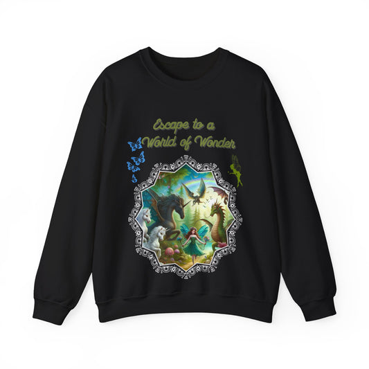 Escape to a World of Wonder – Enchanted Fantasy Graphic Unisex Sweatshirt