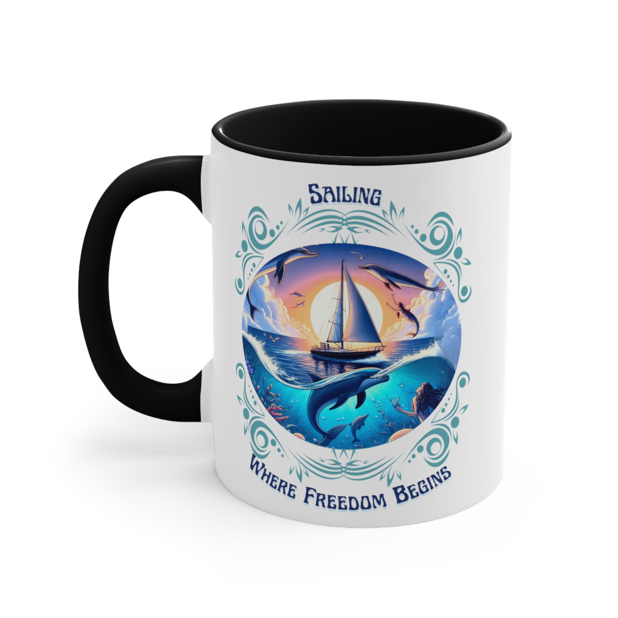 Freedom Begins Sailing Mug