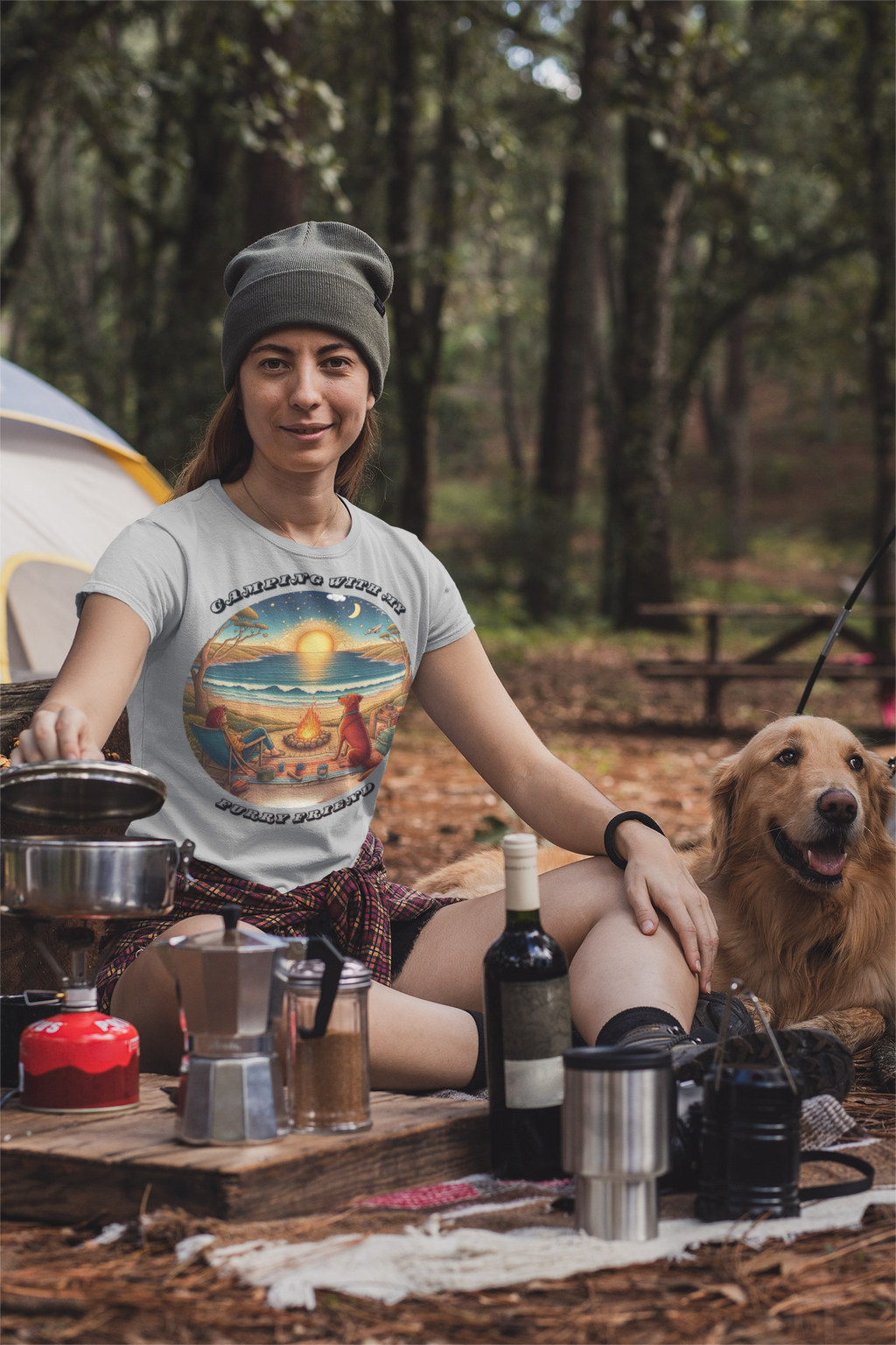 Furry Friend Camping Tee