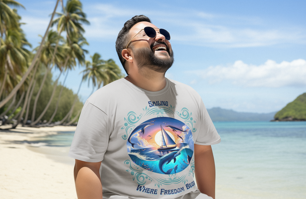 Freedom Begins Sailing Tee