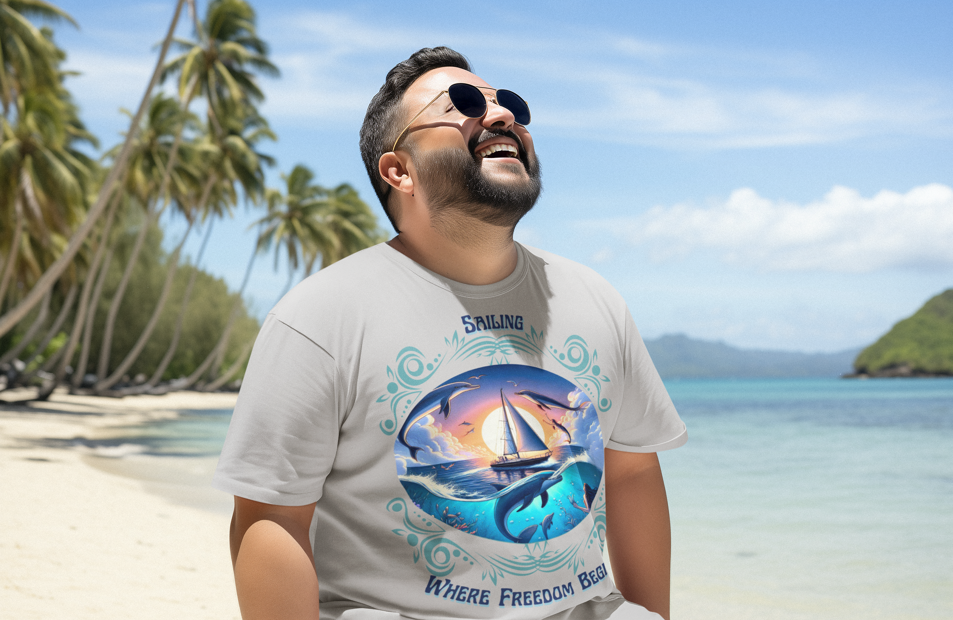 Freedom Begins Sailing Tee